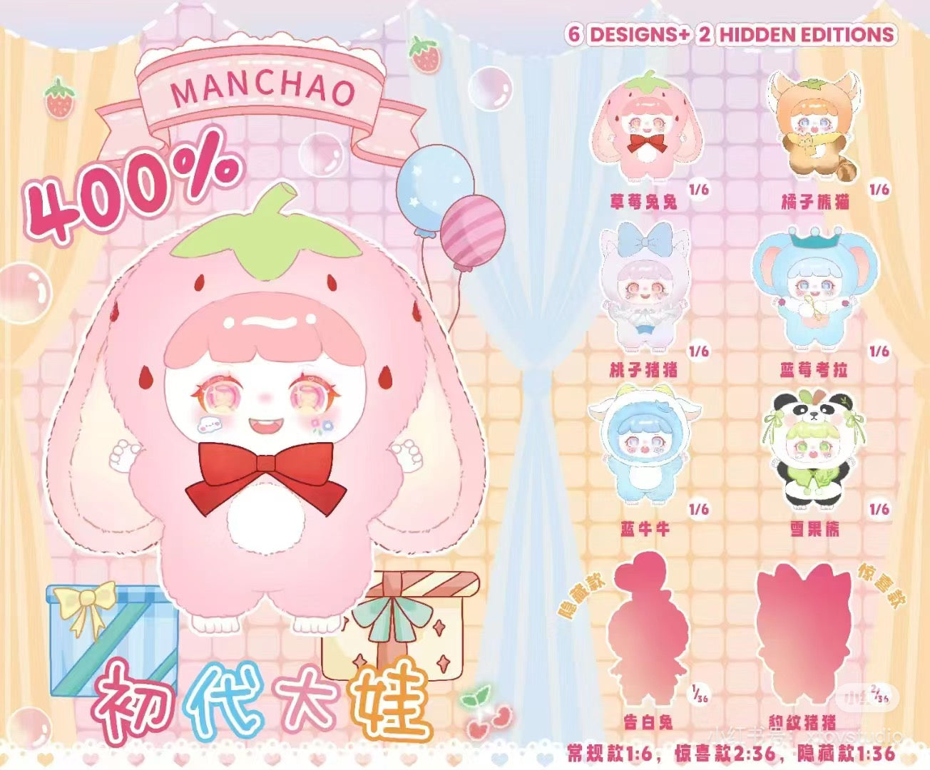MANCHAO 400% Plush Blind Box
