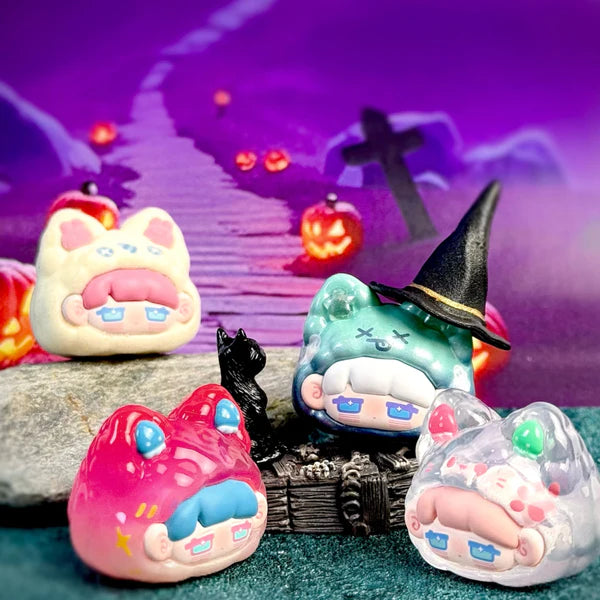 MIKKA Ghost Play House Bean Blind Box - Spooky Kawaii Collectible Toys