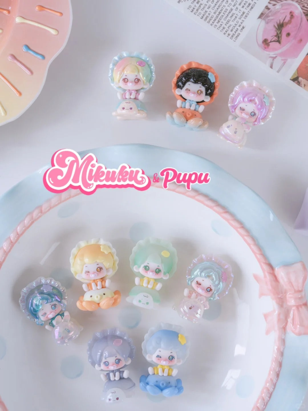 Mikuku Fantasy Bubble Land Mini Collectibles | Rotatable Head Kawaii Tiny Figurines