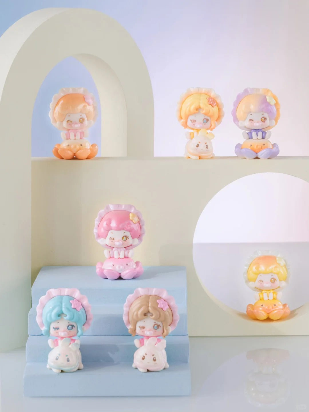 Mikuku Fantasy Bubble Land Mini Collectibles | Rotatable Head Kawaii Tiny Figurines