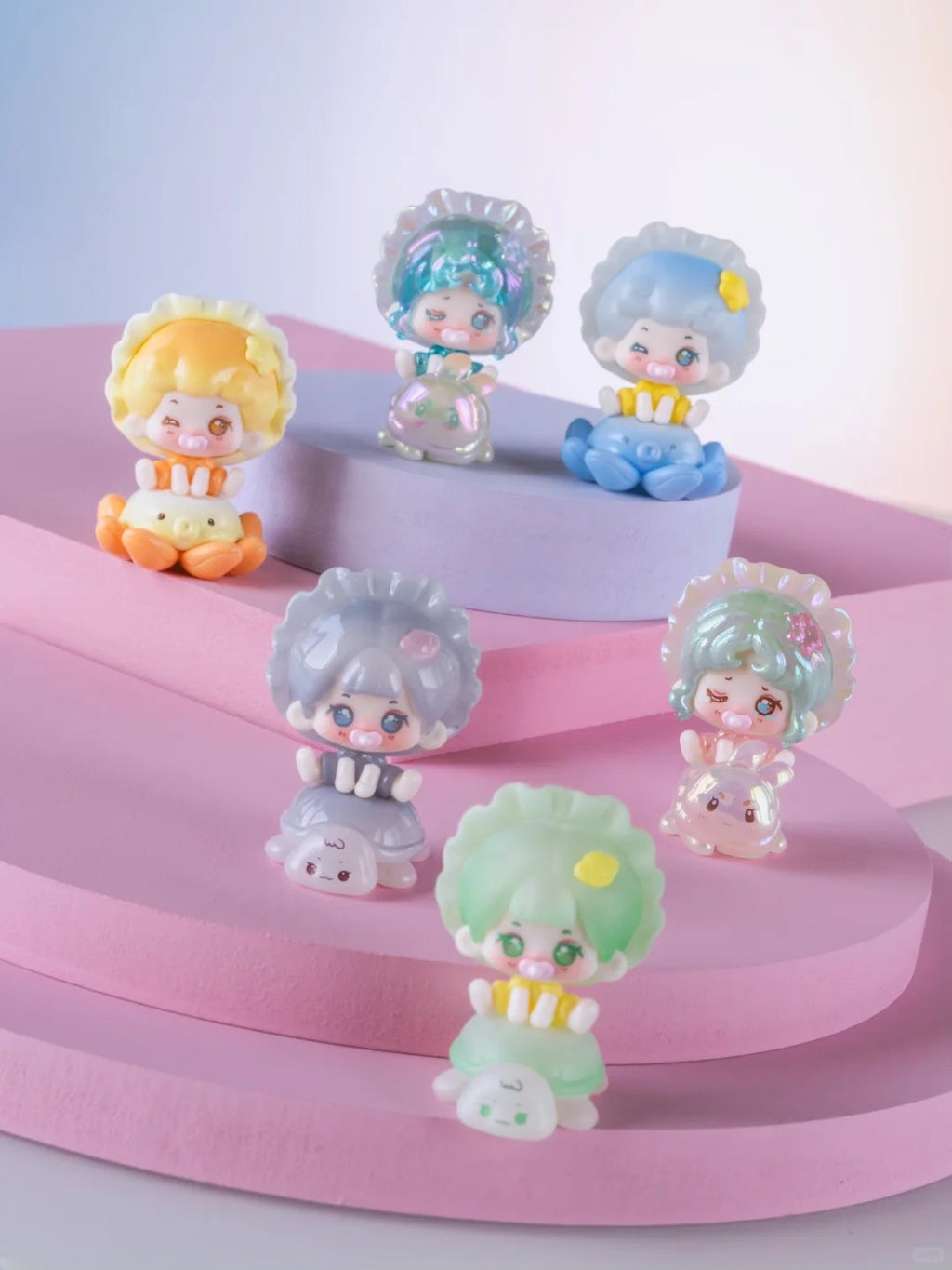 Mikuku Fantasy Bubble Land Mini Collectibles | Rotatable Head Kawaii Tiny Figurines
