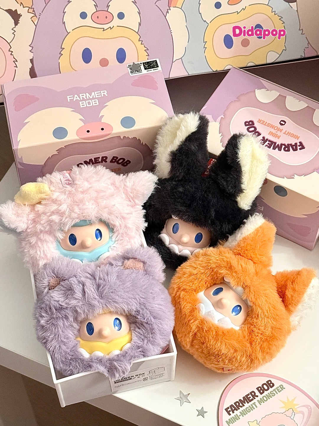 FARMER BOB Mini Night Monster Plush Series Blind Box