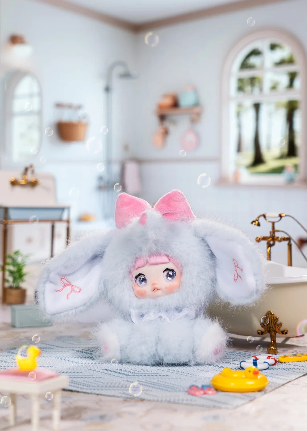 Nommi Sitting Zoo Plush Doll - Cute Animal Pose Soft Collectible