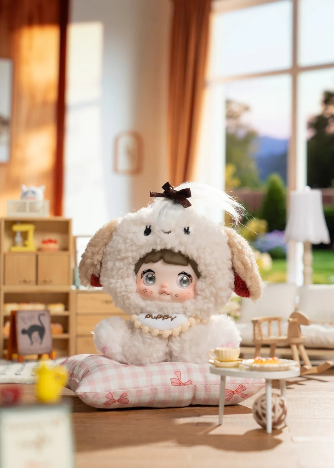 Nommi Sitting Zoo Plush Doll - Cute Animal Pose Soft Collectible