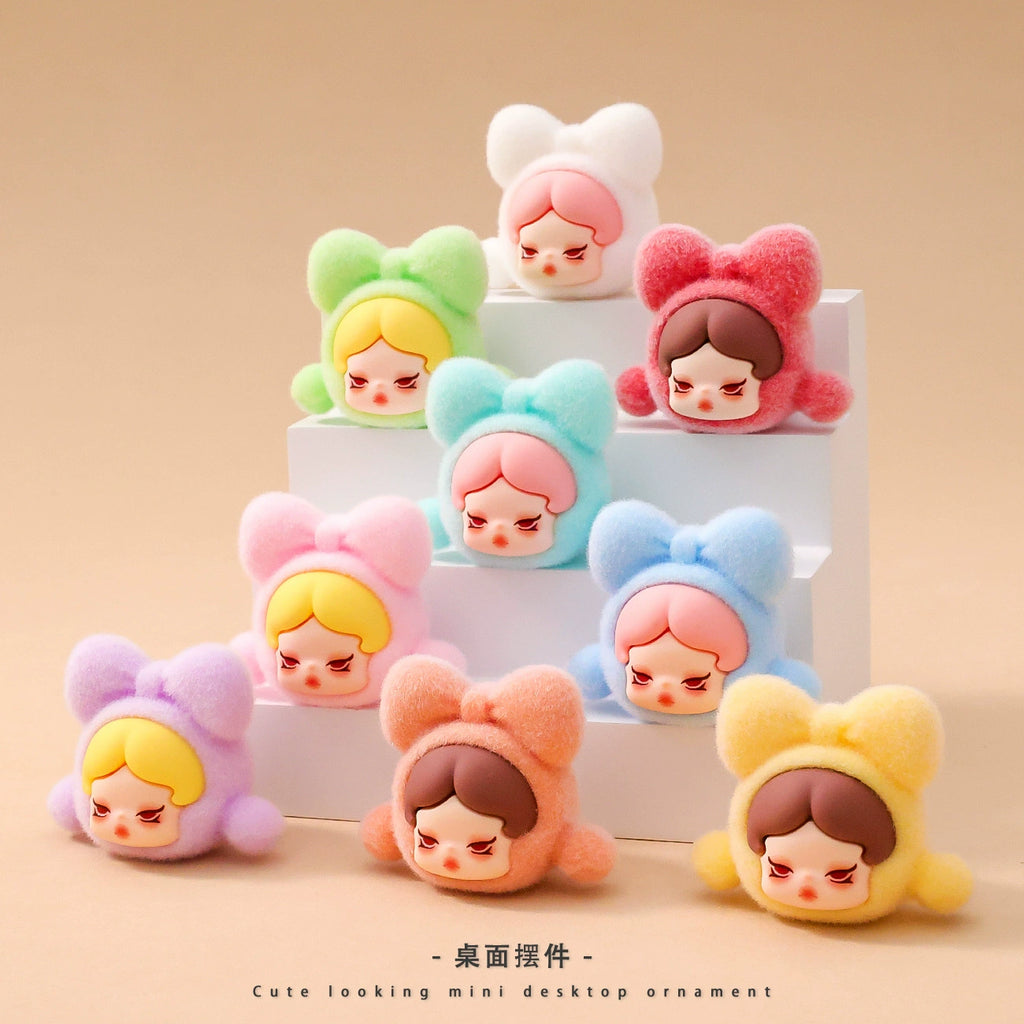 [Non-offical]Popmart baby three flocking beans DIY Charm