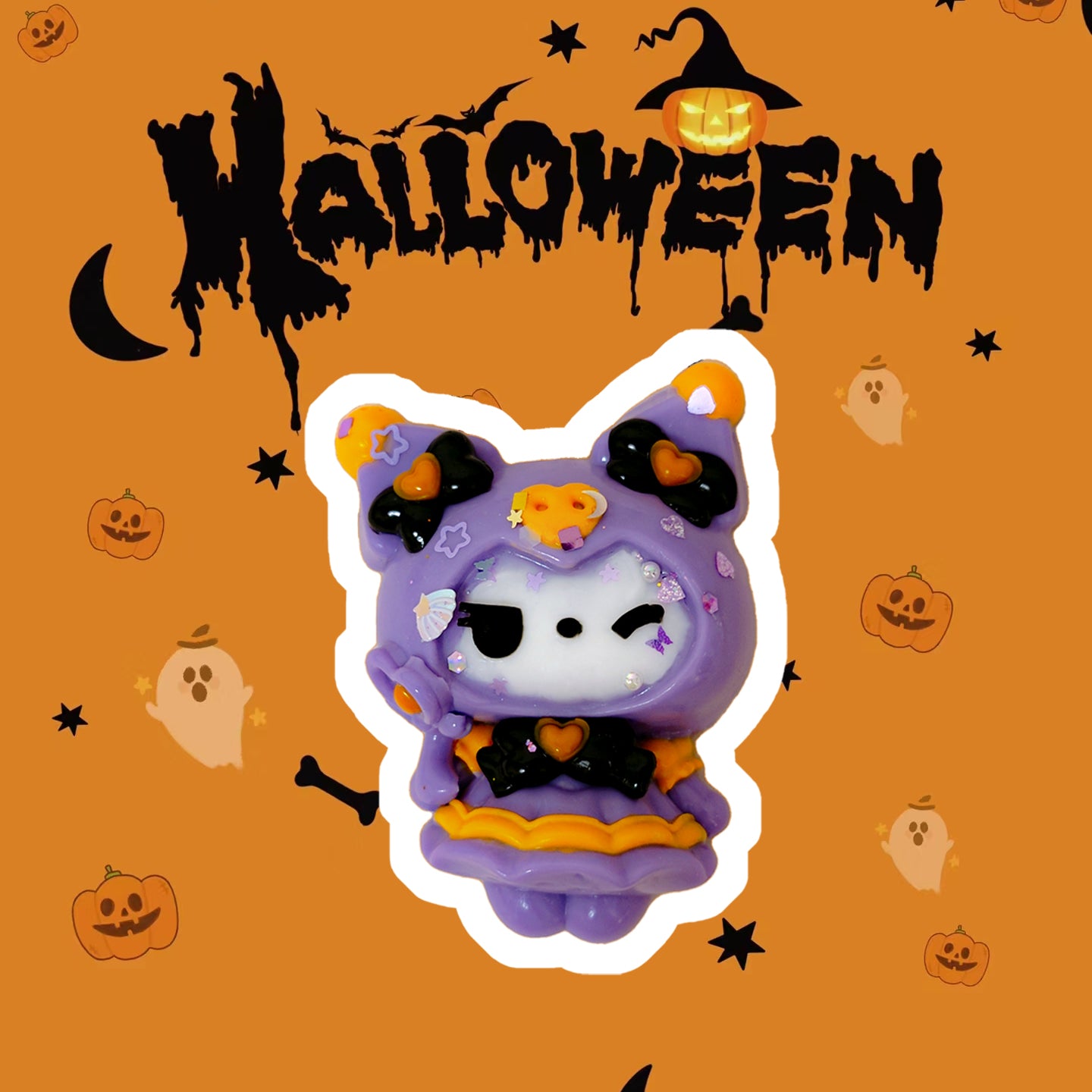 (pre-order!!!)Tabasquishy Halloween Kuromi Squishy - Handmade by DIDAPOP