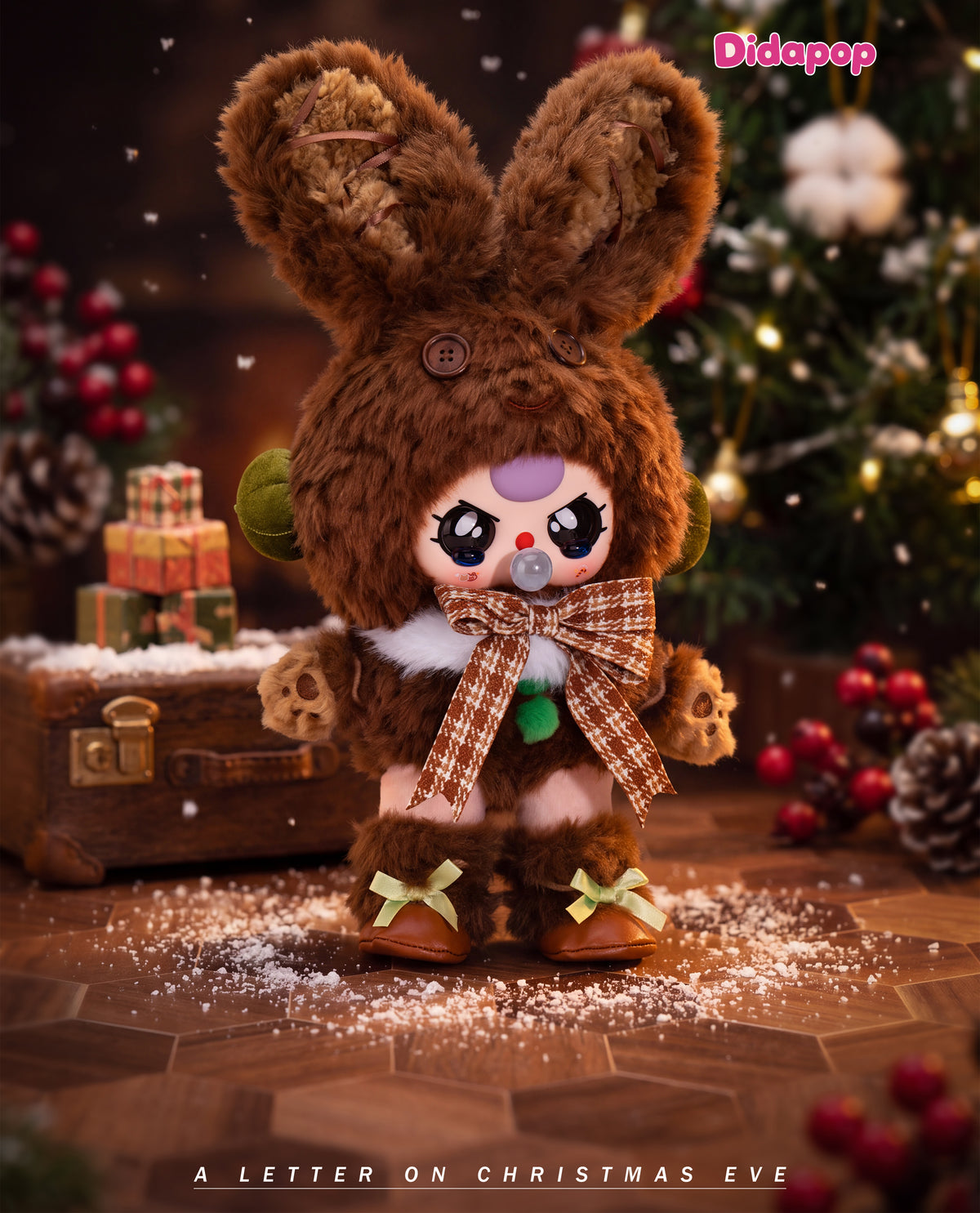 Baby Three A Letter on Christmas Eve 400% brown fluffy bunny