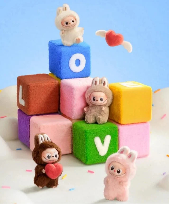 LABUBU V4 Mini Plush Keychain - Heart Code Series (PRE-ORDER!!!!3-5DAYS)