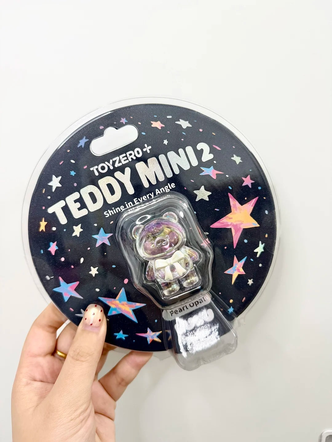 LULU THE PIGGY Pearl Opal Teddy Mini Hanging Card